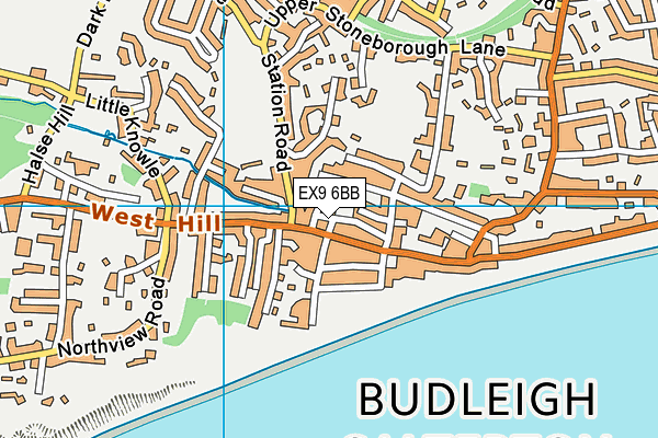 EX9 6BB map - OS VectorMap District (Ordnance Survey)