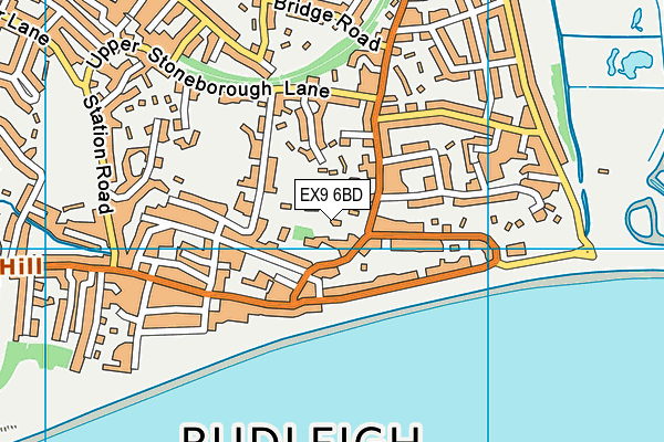 EX9 6BD map - OS VectorMap District (Ordnance Survey)