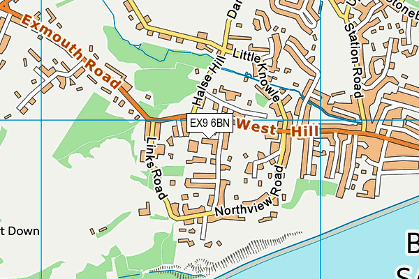 EX9 6BN map - OS VectorMap District (Ordnance Survey)