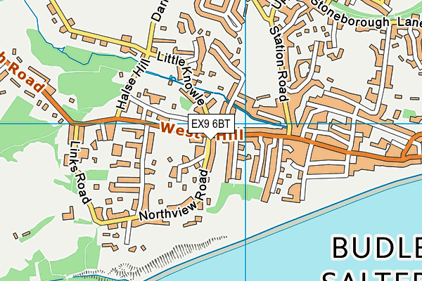 EX9 6BT map - OS VectorMap District (Ordnance Survey)