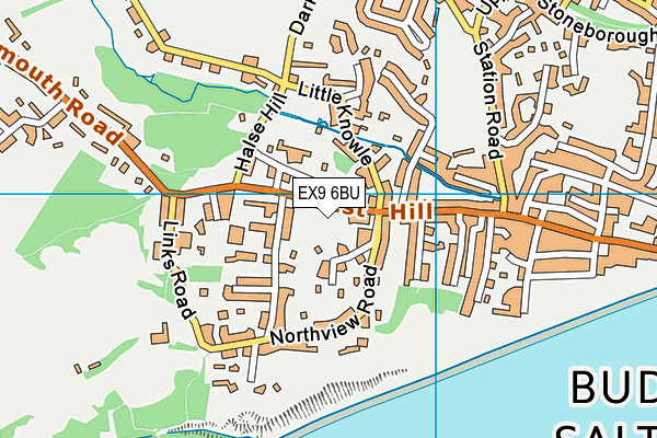 EX9 6BU map - OS VectorMap District (Ordnance Survey)