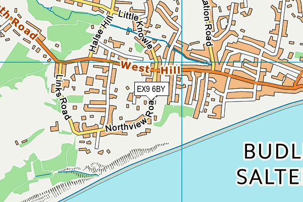 EX9 6BY map - OS VectorMap District (Ordnance Survey)