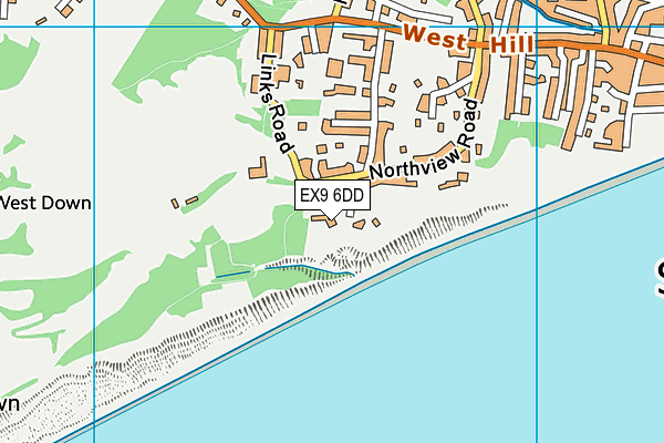 EX9 6DD map - OS VectorMap District (Ordnance Survey)