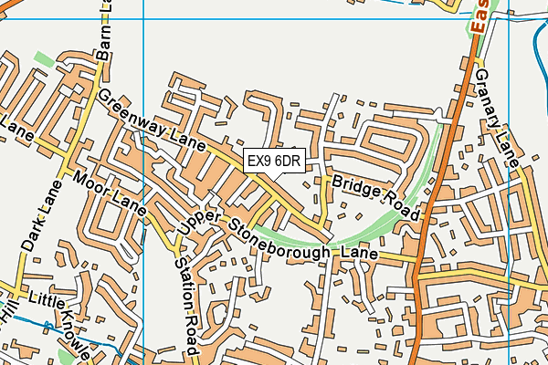 EX9 6DR map - OS VectorMap District (Ordnance Survey)