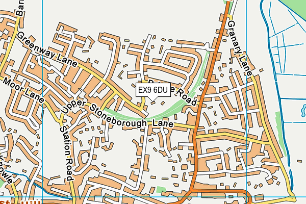 EX9 6DU map - OS VectorMap District (Ordnance Survey)