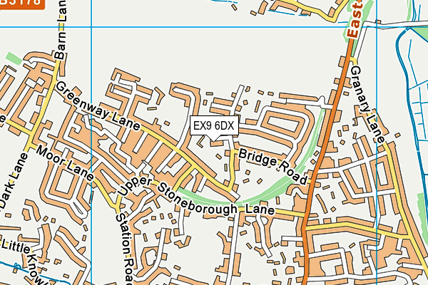 EX9 6DX map - OS VectorMap District (Ordnance Survey)