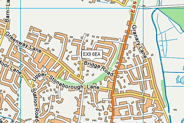 EX9 6EA map - OS VectorMap District (Ordnance Survey)