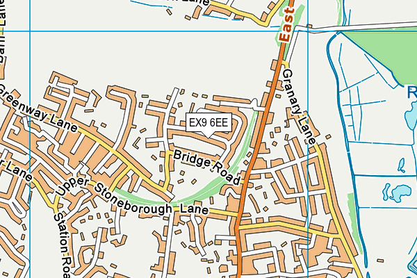 EX9 6EE map - OS VectorMap District (Ordnance Survey)