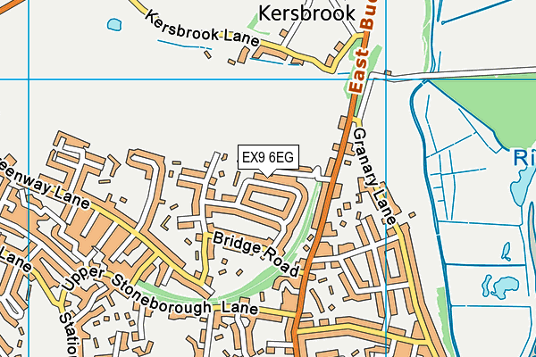 EX9 6EG map - OS VectorMap District (Ordnance Survey)