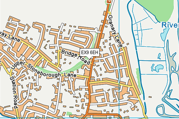 EX9 6EH map - OS VectorMap District (Ordnance Survey)