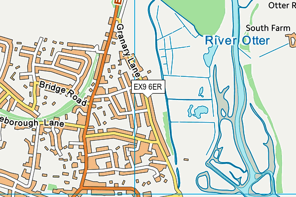 EX9 6ER map - OS VectorMap District (Ordnance Survey)