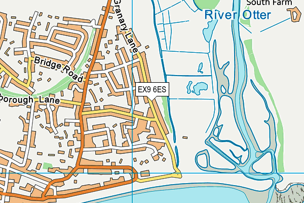 EX9 6ES map - OS VectorMap District (Ordnance Survey)