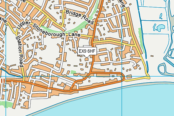 EX9 6HF map - OS VectorMap District (Ordnance Survey)