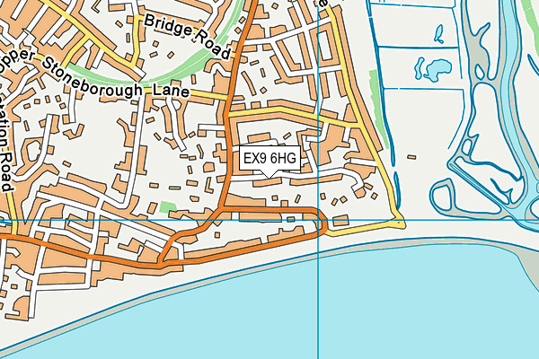 EX9 6HG map - OS VectorMap District (Ordnance Survey)