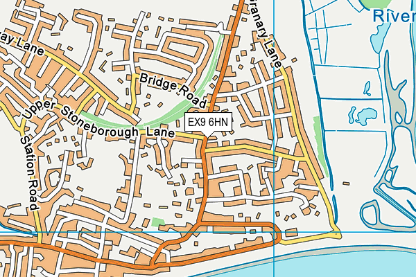 EX9 6HN map - OS VectorMap District (Ordnance Survey)