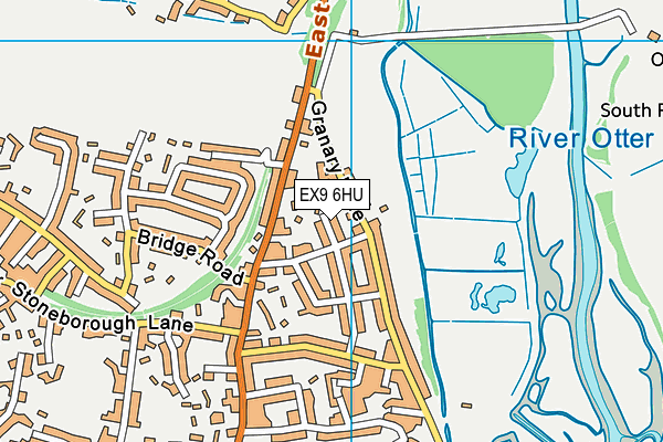 EX9 6HU map - OS VectorMap District (Ordnance Survey)