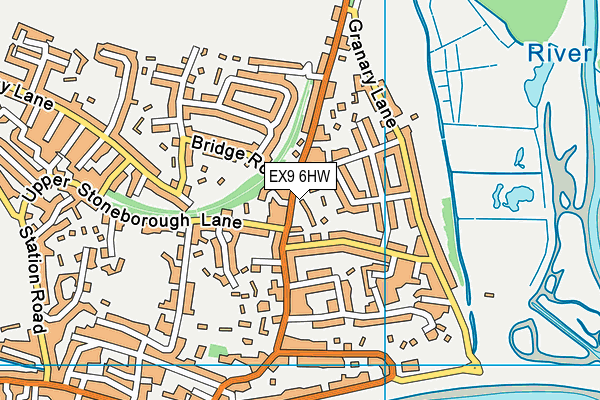 EX9 6HW map - OS VectorMap District (Ordnance Survey)