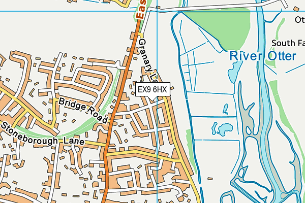 EX9 6HX map - OS VectorMap District (Ordnance Survey)