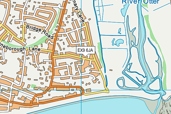 EX9 6JA map - OS VectorMap District (Ordnance Survey)