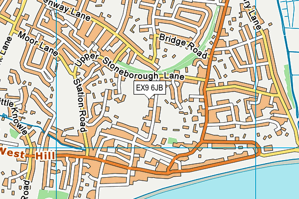 EX9 6JB map - OS VectorMap District (Ordnance Survey)