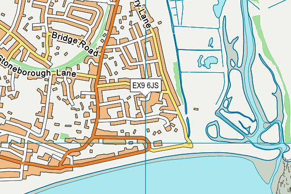 EX9 6JS map - OS VectorMap District (Ordnance Survey)