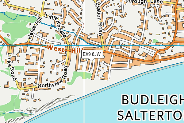 EX9 6JW map - OS VectorMap District (Ordnance Survey)