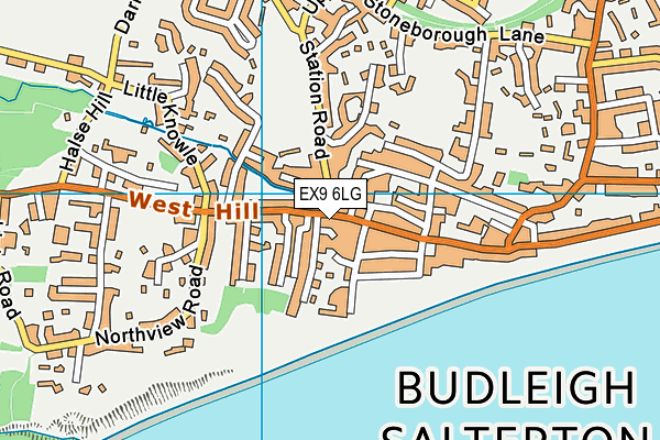 EX9 6LG map - OS VectorMap District (Ordnance Survey)