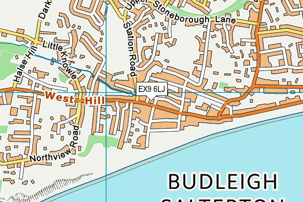 EX9 6LJ map - OS VectorMap District (Ordnance Survey)