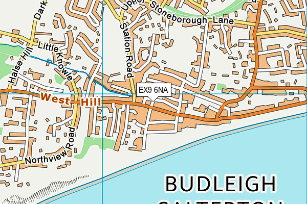 EX9 6NA map - OS VectorMap District (Ordnance Survey)