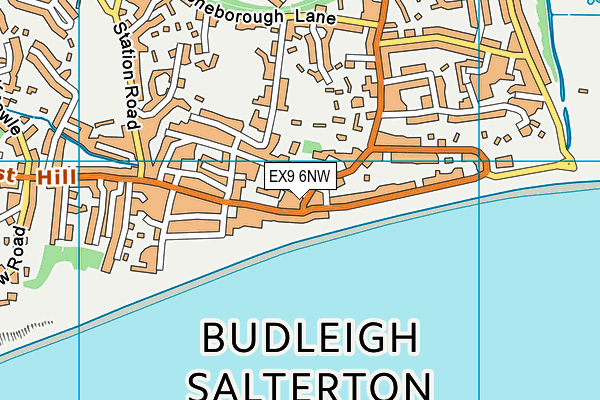 EX9 6NW map - OS VectorMap District (Ordnance Survey)