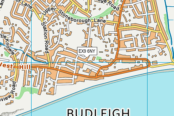 EX9 6NY map - OS VectorMap District (Ordnance Survey)