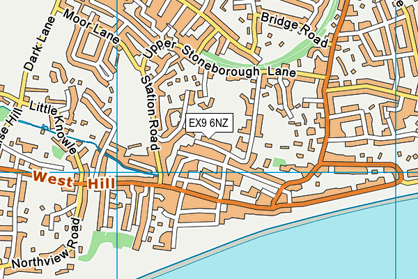 EX9 6NZ map - OS VectorMap District (Ordnance Survey)