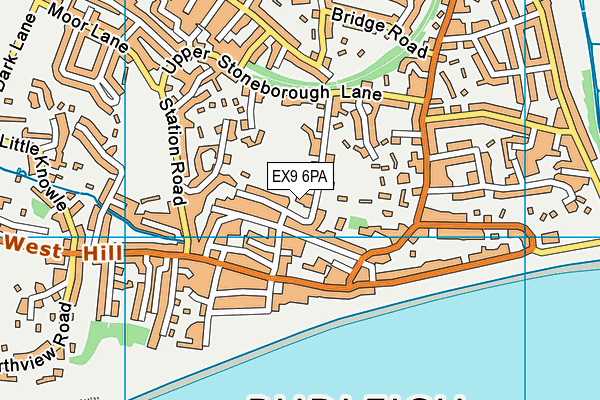 EX9 6PA map - OS VectorMap District (Ordnance Survey)