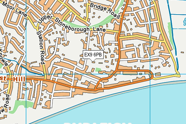 EX9 6PB map - OS VectorMap District (Ordnance Survey)