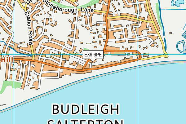 EX9 6PE map - OS VectorMap District (Ordnance Survey)