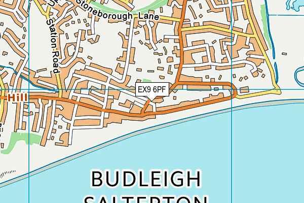 EX9 6PF map - OS VectorMap District (Ordnance Survey)