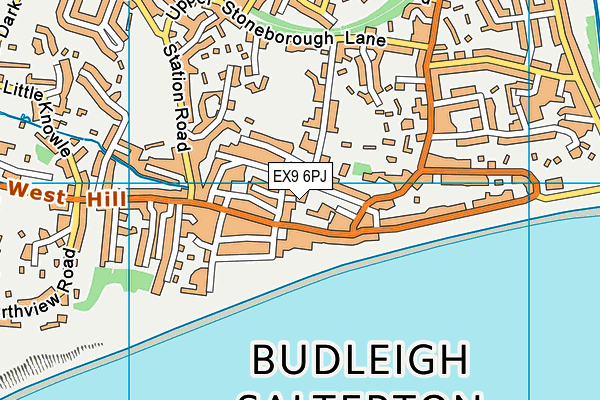 EX9 6PJ map - OS VectorMap District (Ordnance Survey)