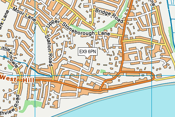 EX9 6PN map - OS VectorMap District (Ordnance Survey)