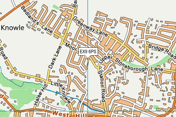 EX9 6PS map - OS VectorMap District (Ordnance Survey)