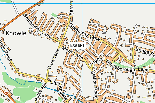 EX9 6PT map - OS VectorMap District (Ordnance Survey)