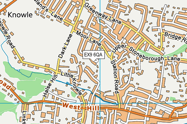 EX9 6QA map - OS VectorMap District (Ordnance Survey)
