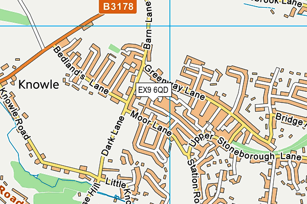 EX9 6QD map - OS VectorMap District (Ordnance Survey)