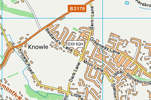 EX9 6QH map - OS VectorMap District (Ordnance Survey)