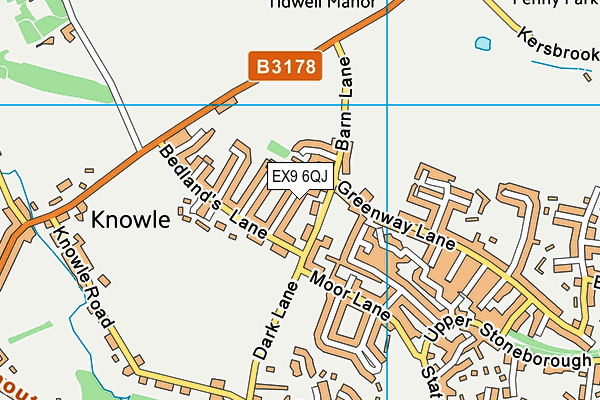 EX9 6QJ map - OS VectorMap District (Ordnance Survey)