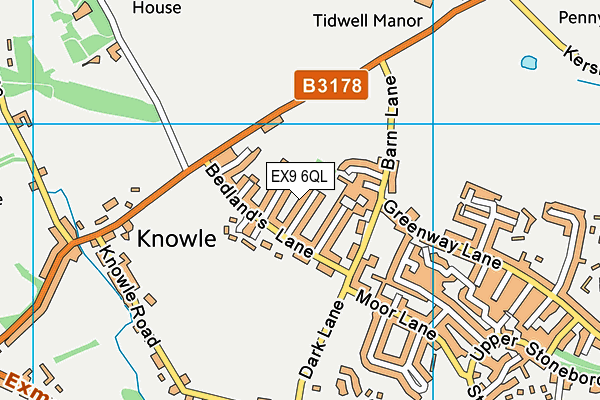 EX9 6QL map - OS VectorMap District (Ordnance Survey)