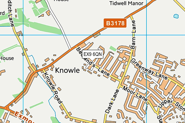 EX9 6QN map - OS VectorMap District (Ordnance Survey)