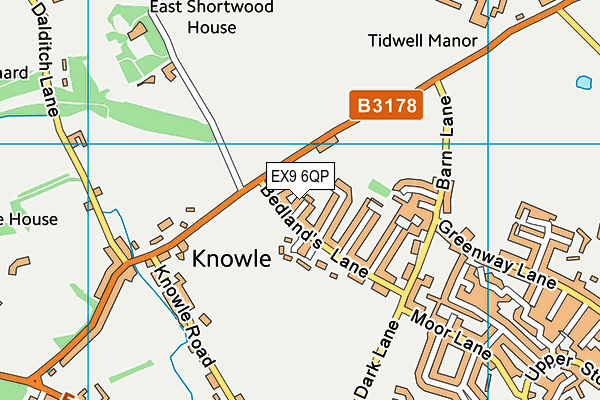 EX9 6QP map - OS VectorMap District (Ordnance Survey)