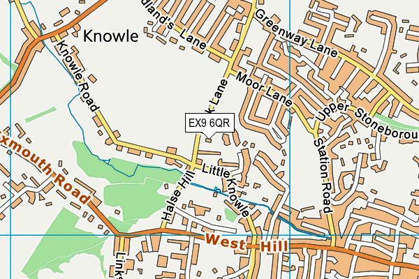 EX9 6QR map - OS VectorMap District (Ordnance Survey)