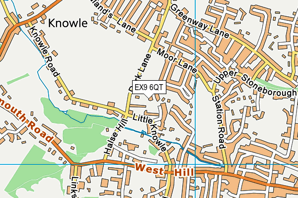 EX9 6QT map - OS VectorMap District (Ordnance Survey)