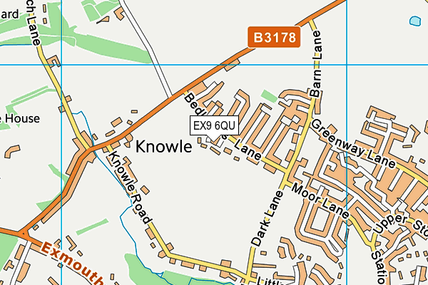 EX9 6QU map - OS VectorMap District (Ordnance Survey)